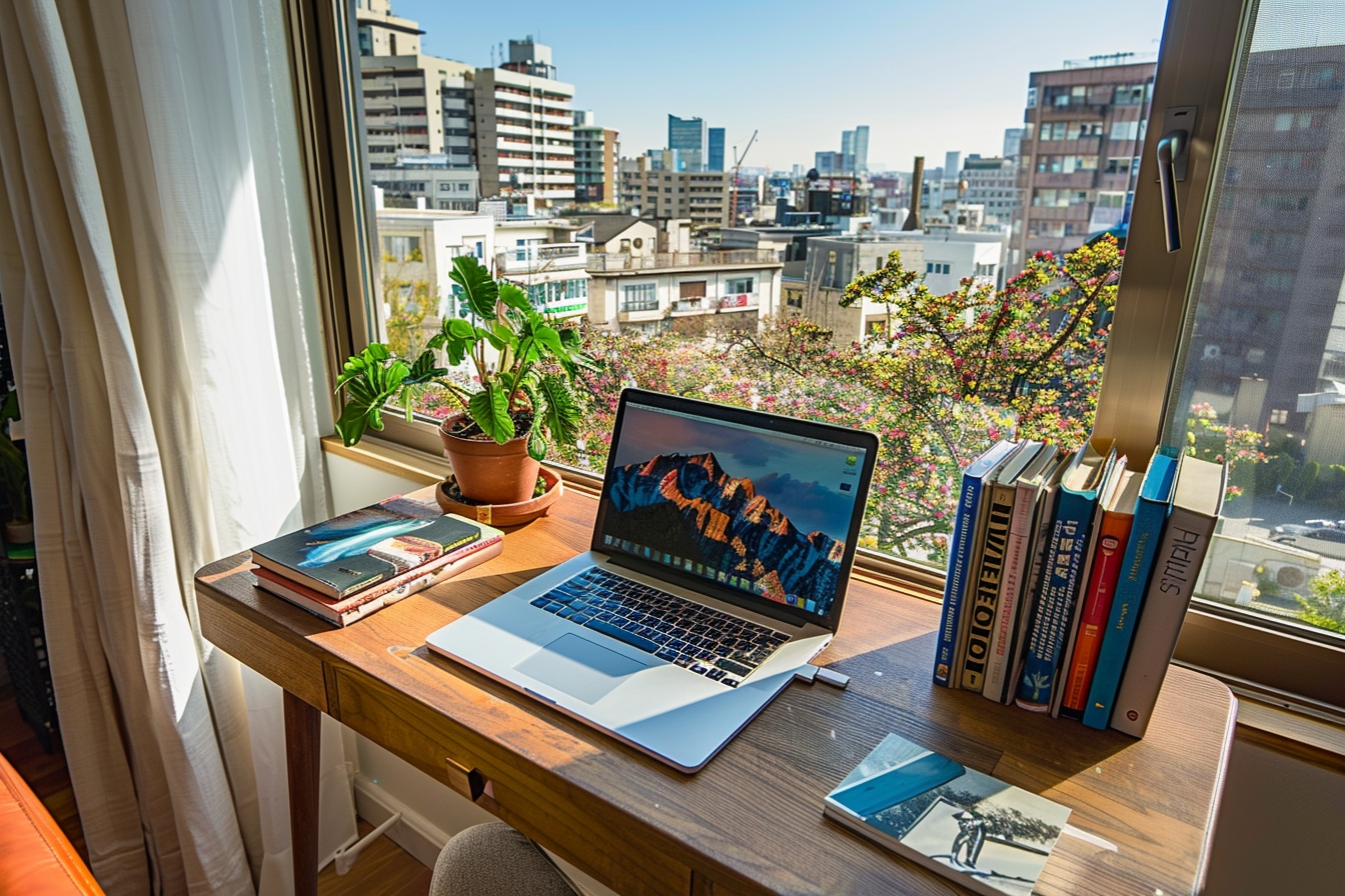 Aménagement astucieux d'un coin bureau fonctionnel dans un petit appartement pour maximiser l'espace